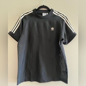 UK ADIDAS 3-STRIPES W SEE-THROUGH TEE BLACK
